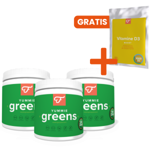 3x Yummie Greens + GRATIS Vitamine D3 Boost