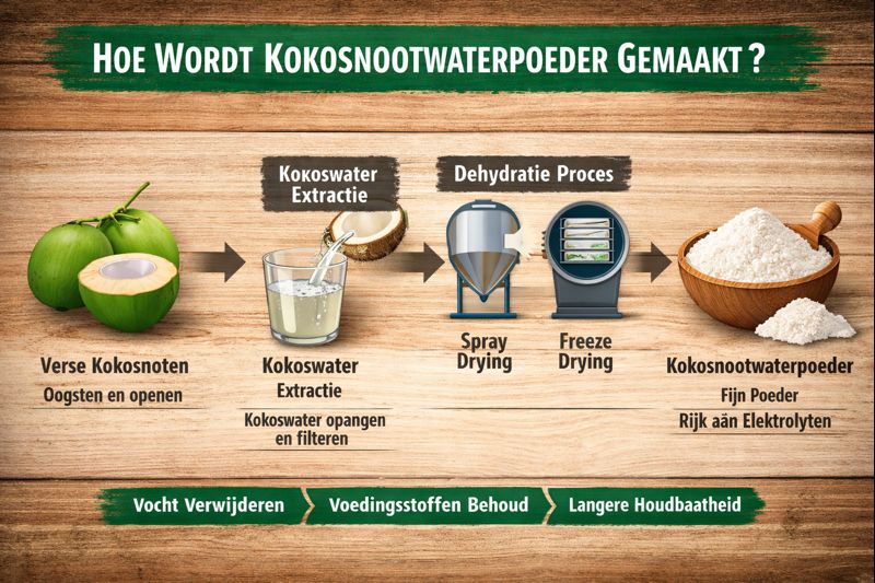 Hoe wordt kokosnootwaterpoeder gemaakt? - Foodie.nl