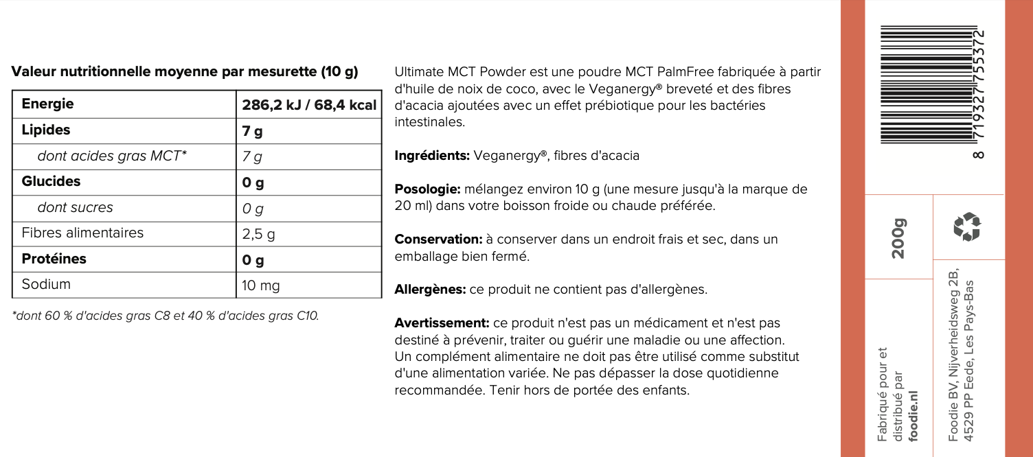 Franse achterkant Ultimate MCT