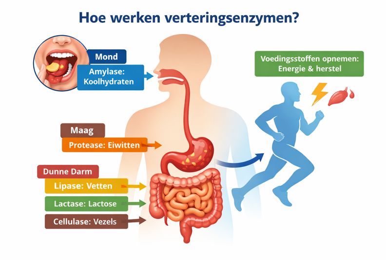 hoe werken verteringsenzymen - foodie.nl