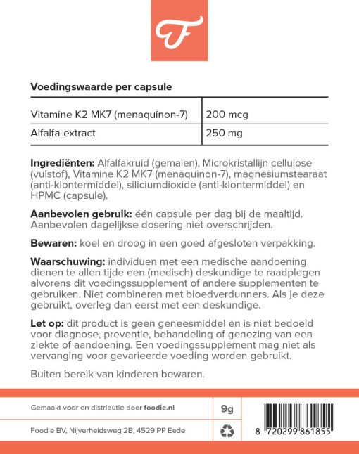 3x Vitamine K2 Boost, 30 caps - Afbeelding 2