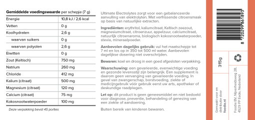 Ultimate Electrolytes Lemon (ZR) - Afbeelding 2