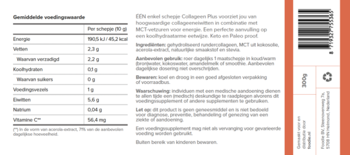 Collageen Plus Chocolade, 300 gram (B/A) - Afbeelding 2