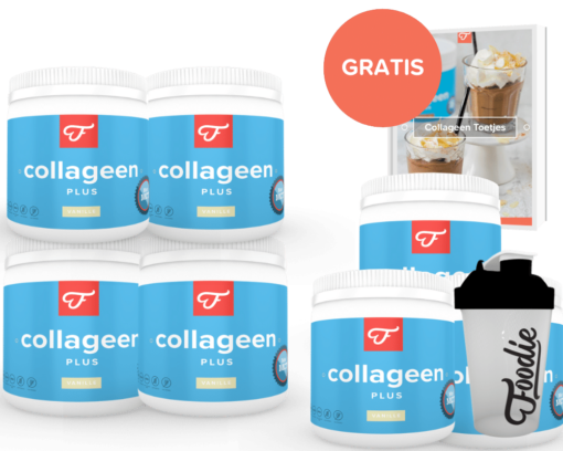 4+3 GRATIS Collageen Plus Vanille (incl. ebook), 300 gram